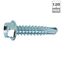 Teks #14 x 2-1/2 in. Hex-Washer Head Drill-Point Screw (120-Pack)